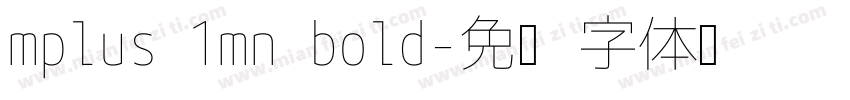 mplus 1mn bold字体转换